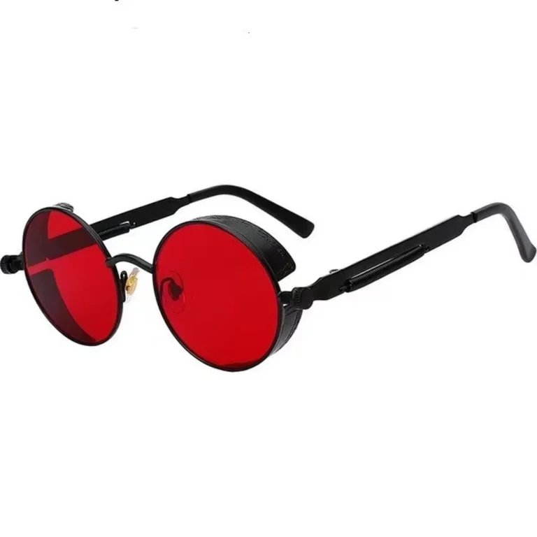 Gothic Retro Round Sunglass - Red - RaveStore.lk