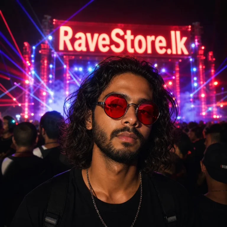 Gothic Retro Round Sunglass - Red - RaveStore.lk