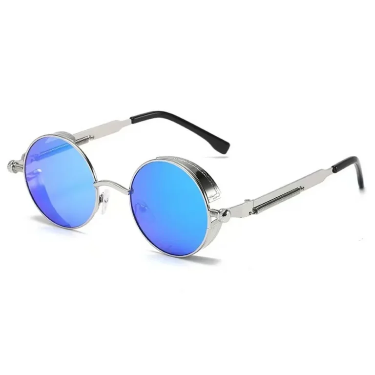 Gothic Retro Round Sunglass - Blue - RaveStore.lk
