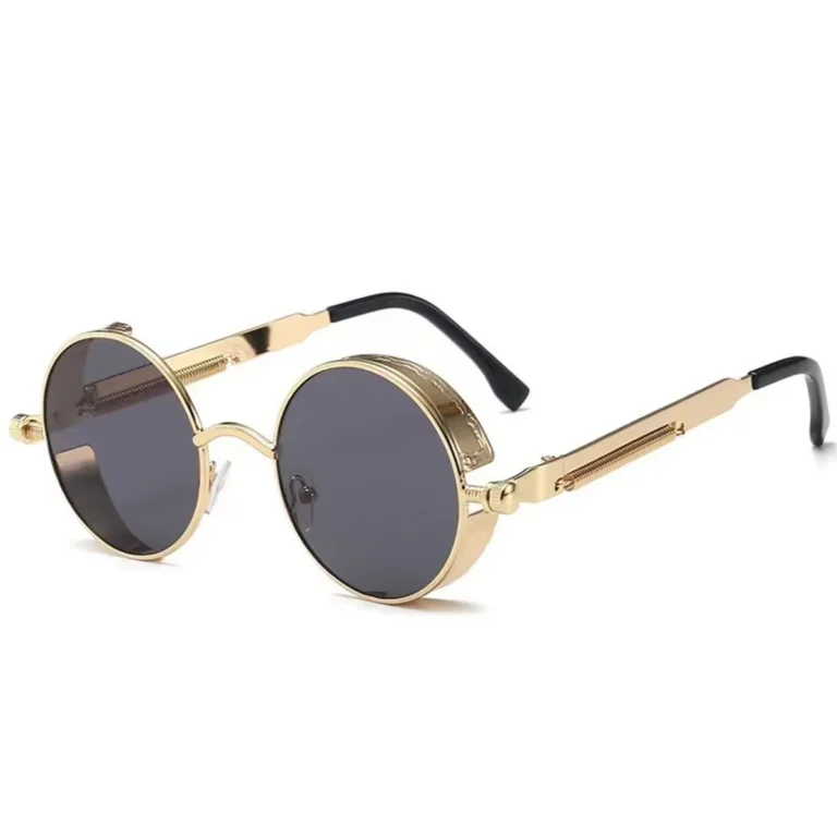 Gothic Retro Round Sunglass - Black - RaveStore.lk