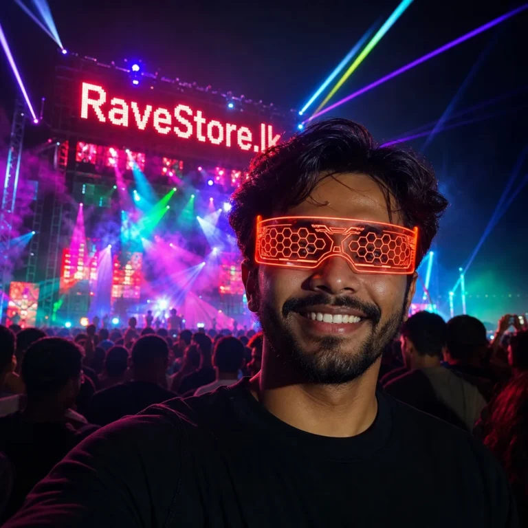 LED Futuristic Smart Glass Design 01 - Battery - RaveStore.lk