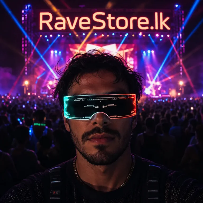 LED Futuristic Smart Glass Design 02 -Battery - RaveStore.lk