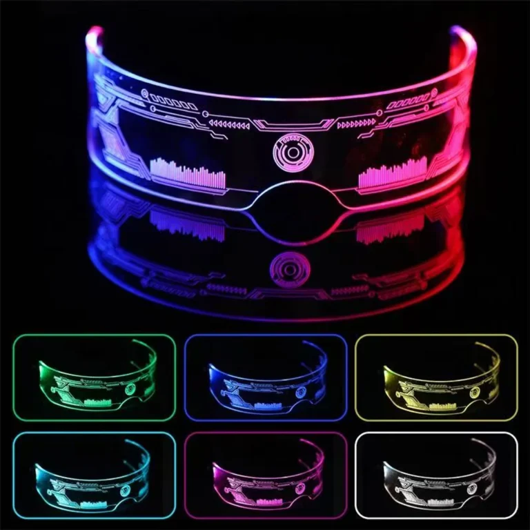 LED Futuristic Smart Glass Design 03 -Battery - RaveStore.lk