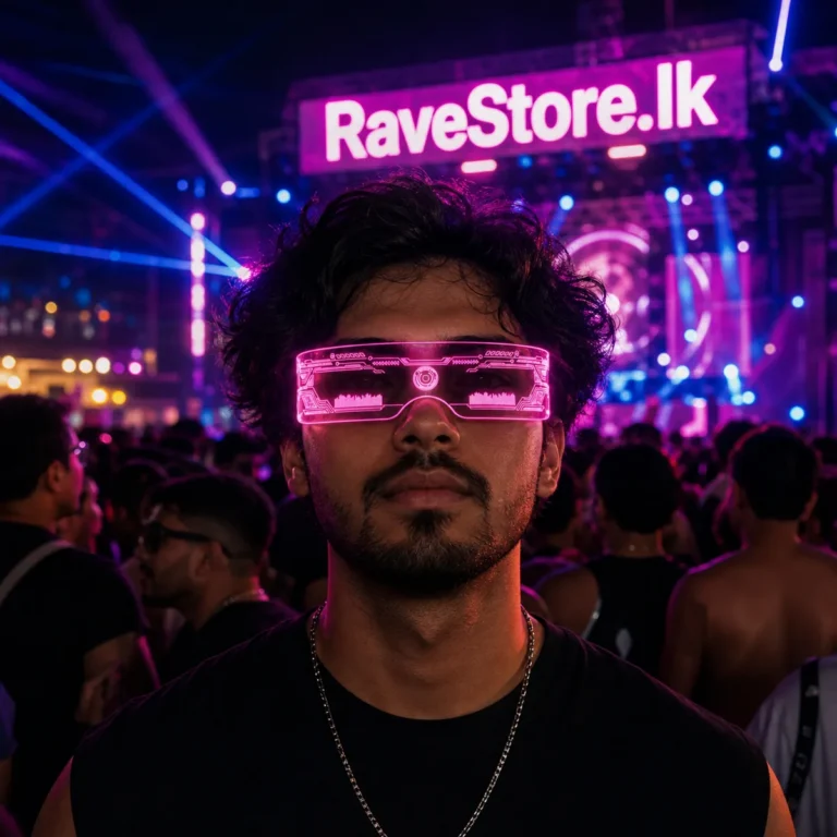 LED Futuristic Smart Glass Design 03 -Battery - RaveStore.lk