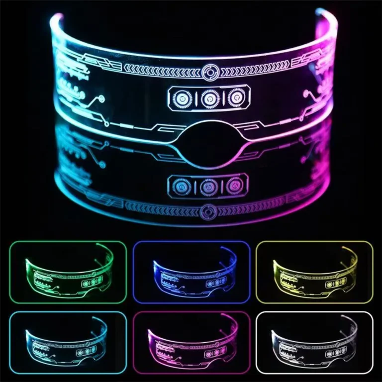 LED Futuristic Smart Glass Design 04 -Battery - RaveStore.lk