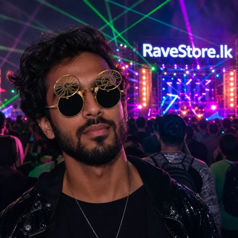 Steampunk cycle wheels - Black - Flip Up sunglasses - RaveStore.lk