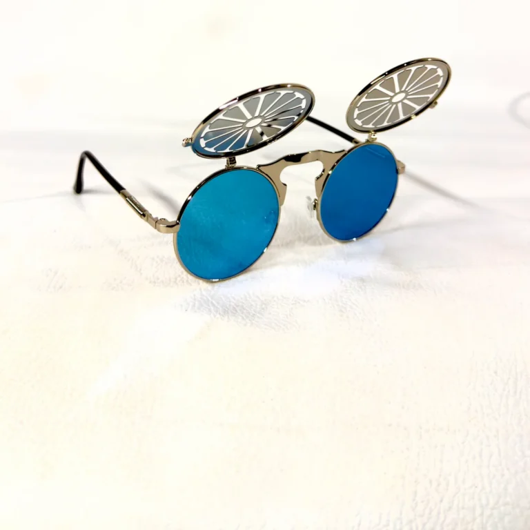 Steampunk flying cycle - Blue - Flip Up sunglasses - RaveStore.lk