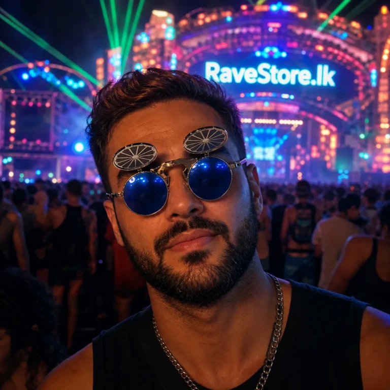 Steampunk flying cycle - Blue - Flip Up sunglasses - RaveStore.lk