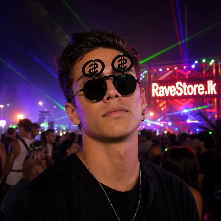 Steampunk dollar sign - Black - Flip Up sunglasses - RaveStore.lk