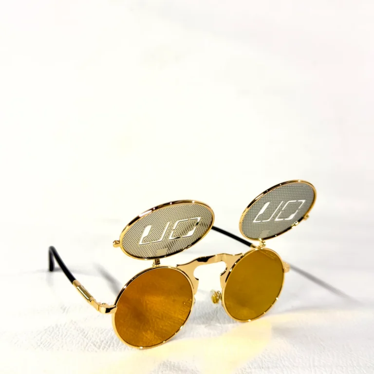 Steampunk  no sign - Brown - Flip Up sunglasses - RaveStore.lk