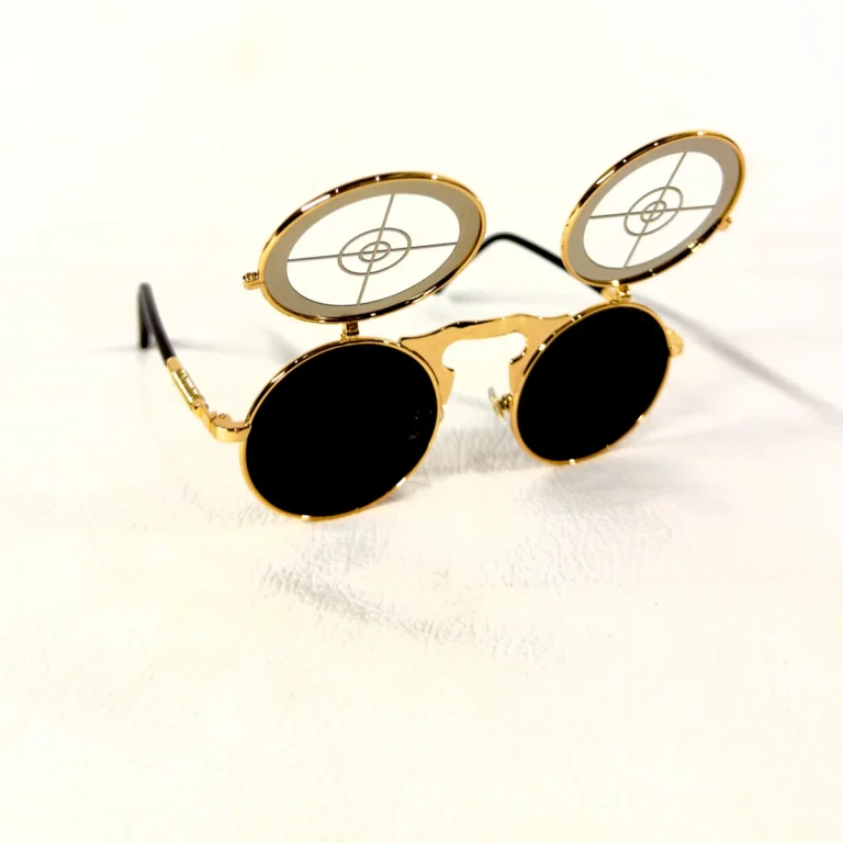 Steampunk target - Black - Flip Up sunglasses - RaveStore.lk