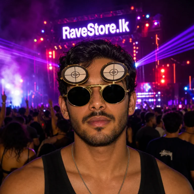 Steampunk target - Black - Flip Up sunglasses - RaveStore.lk