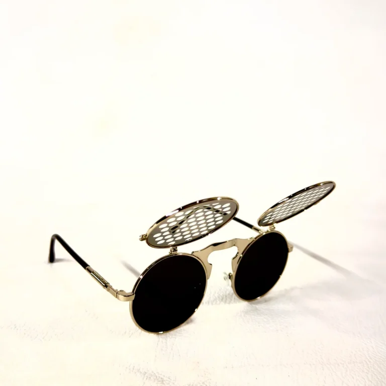 Steampunk honeycomb - Black - Flip Up sunglasses - RaveStore.lk