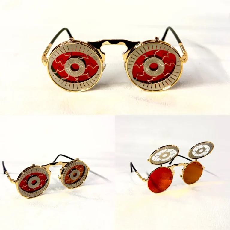Steampunk  eye - Brown - Flip Up sunglasses - RaveStore.lk