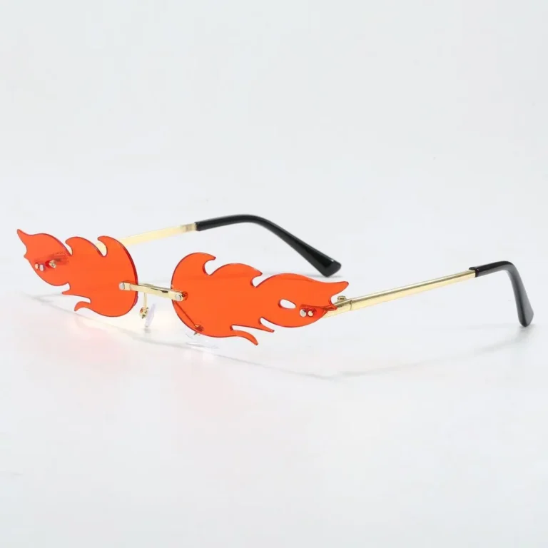 Orange Fire Flame Party Sunglasses - RaveStore.lk