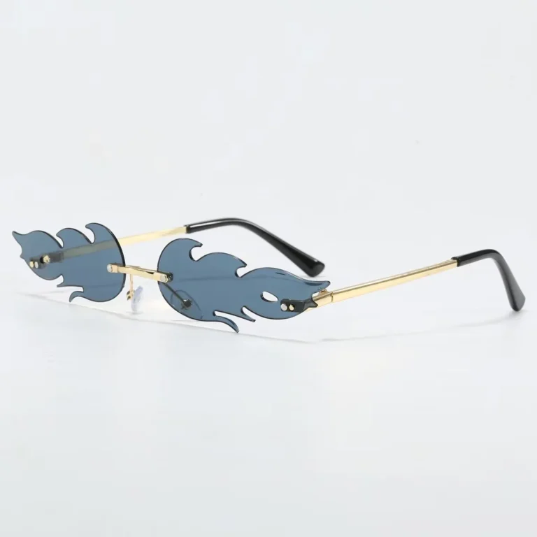 Black Fire Flame Party Sunglasses - RaveStore.lk
