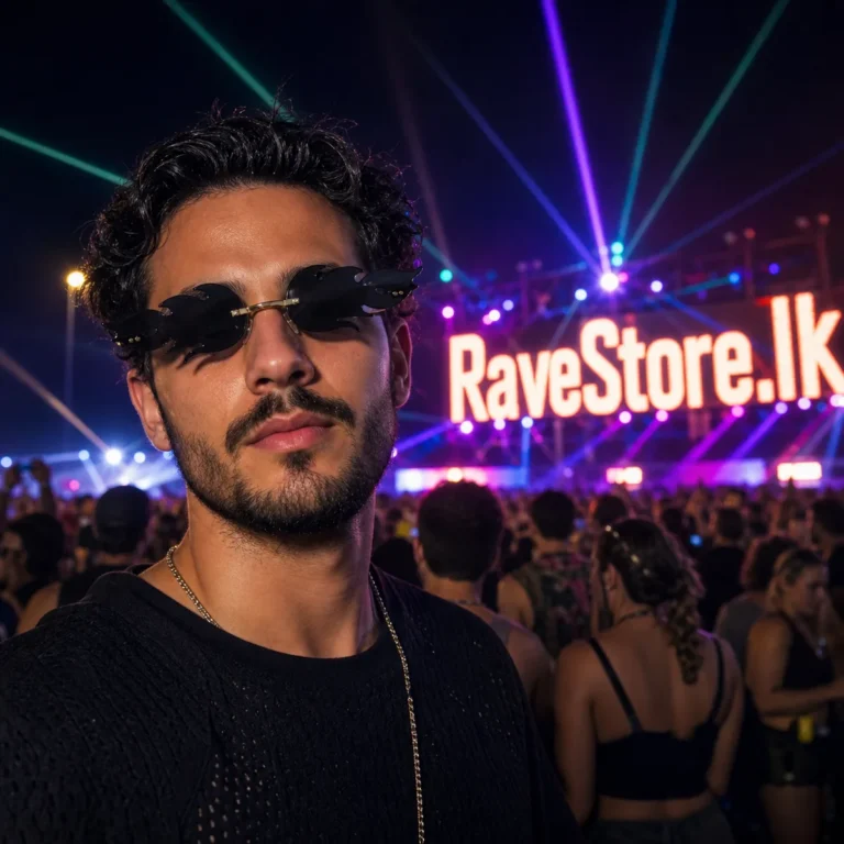 Black Fire Flame Party Sunglasses - RaveStore.lk