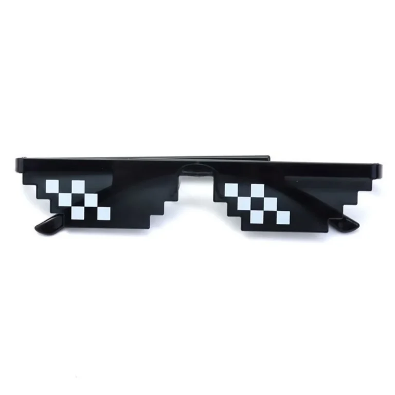 Mosaic Pixel, Thug Life Party Sunglasses - Black - RaveStore.lk