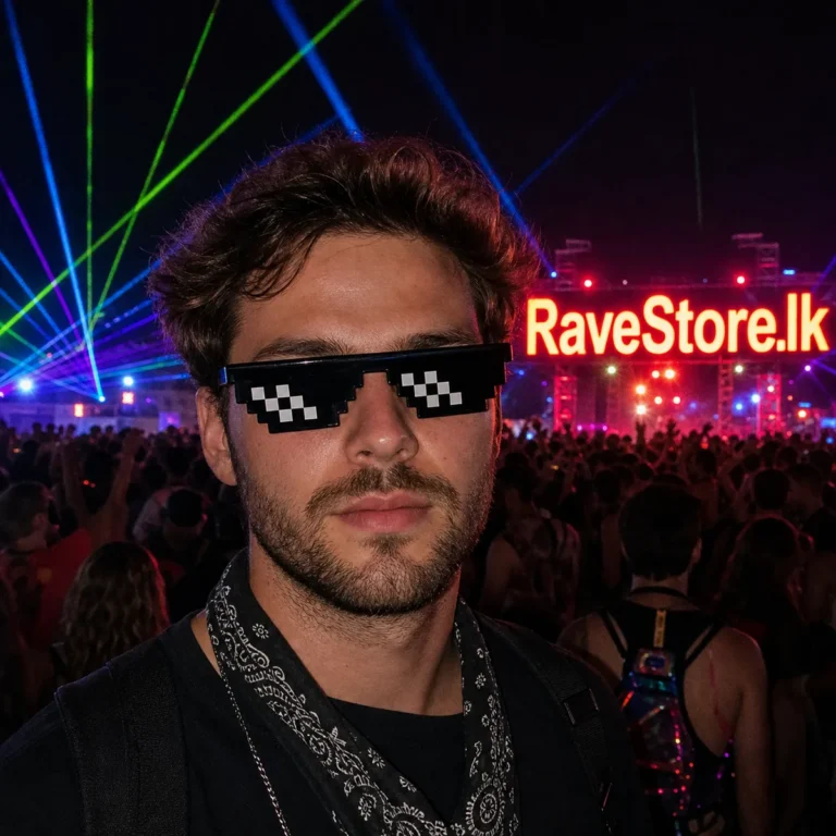 Mosaic Pixel, Thug Life Party Sunglasses - Black - RaveStore.lk