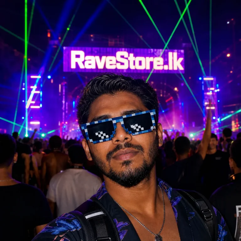 Mosaic Pixel, Thug Life Party Sunglasses - Blue - RaveStore.lk