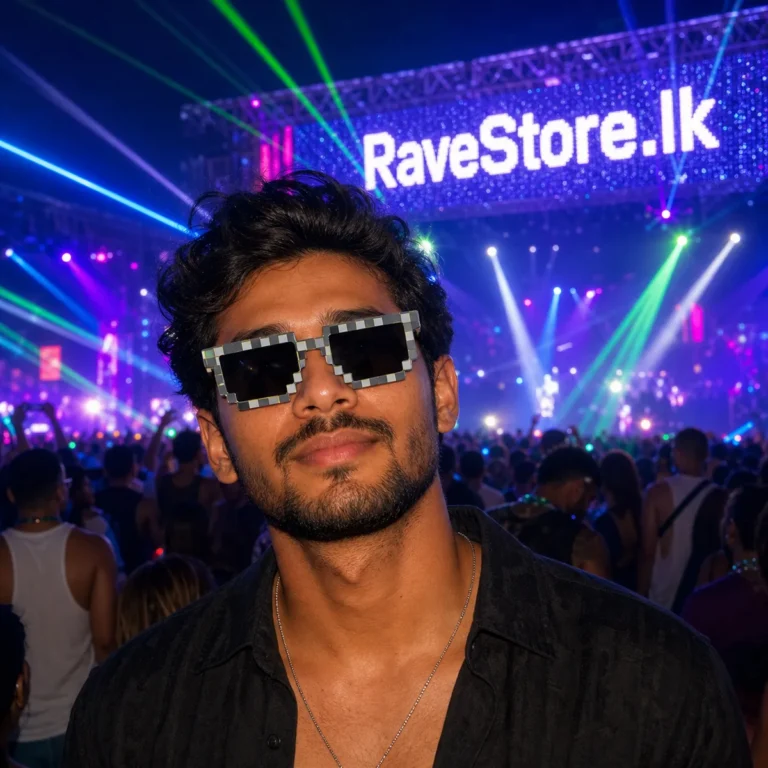 Sqaure Pixel Party Sunglasses - Gray - RaveStore.lk