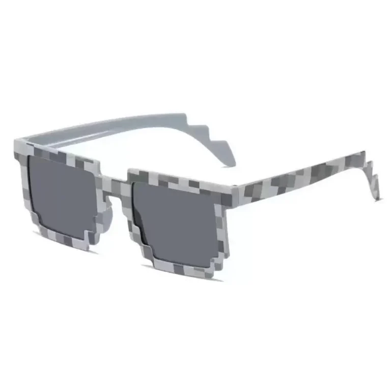 Sqaure Pixel Party Sunglasses - Gray - RaveStore.lk