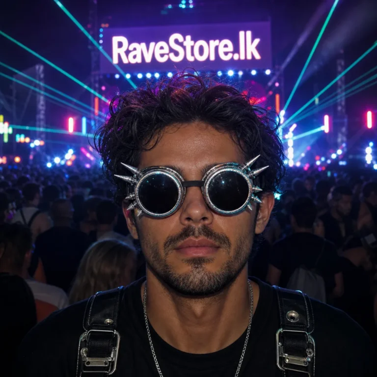Punk Spike Silver Goggle - RaveStore.lk
