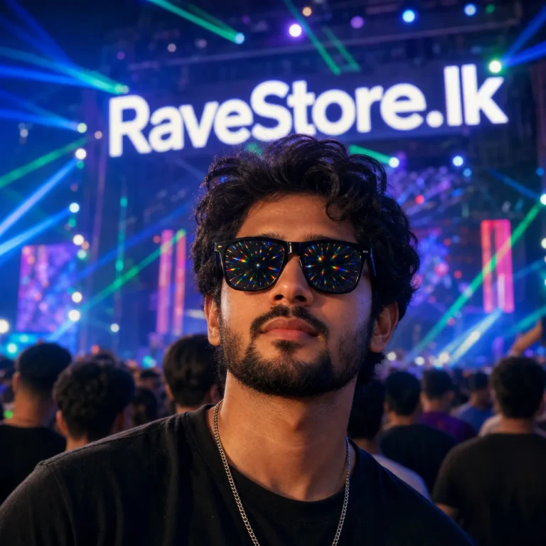 Diffraction Glasses - Black - Firework Visual Effect - RaveStore.lk