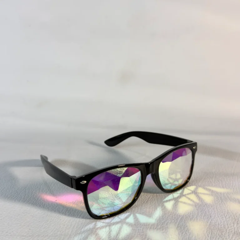 Ultimate Kaleidoscope Glasses - Black -Rainbow - RaveStore.lk