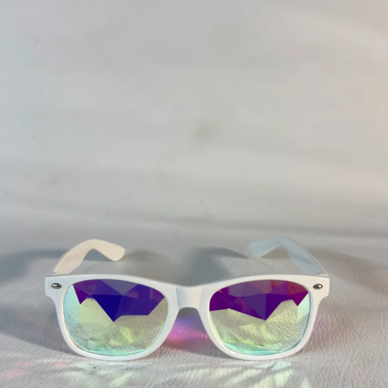 Ultimate Kaleidoscope Glasses - White -Rainbow - RaveStore.lk