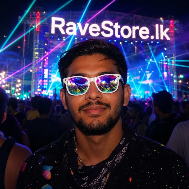 Ultimate Kaleidoscope Glasses - White -Rainbow - RaveStore.lk