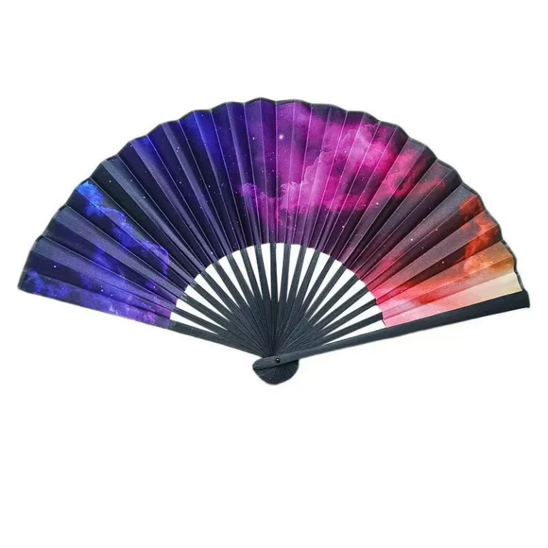 Galaxy Small Bamboo Glow Rave Fan - RaveStore.lk